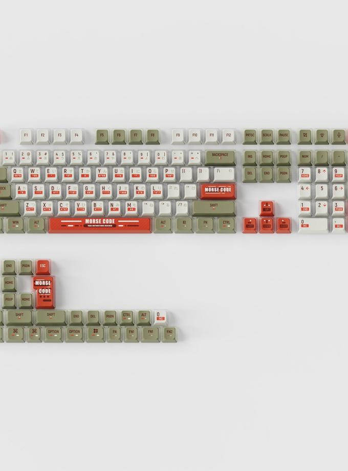 OEM Dye-Sub PBT Full Set Keycap Set - Morse Code On Sale