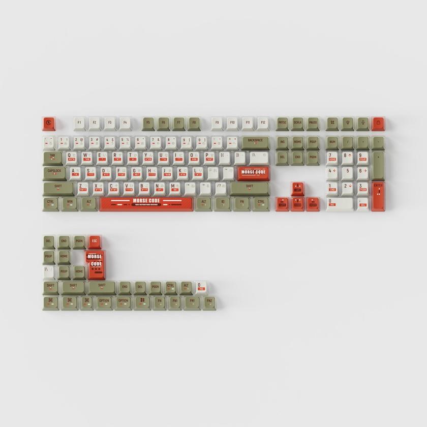 OEM Dye-Sub PBT Full Set Keycap Set - Morse Code On Sale