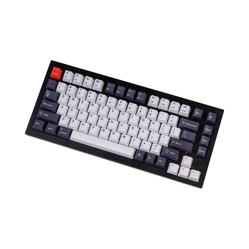 OEM Dye-Sub PBT Keycap Set - Bluish Black White Best Seller