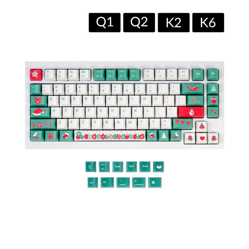 OEM Dye-Sub PBT Keycap Set - Christmas Tree New Arrival