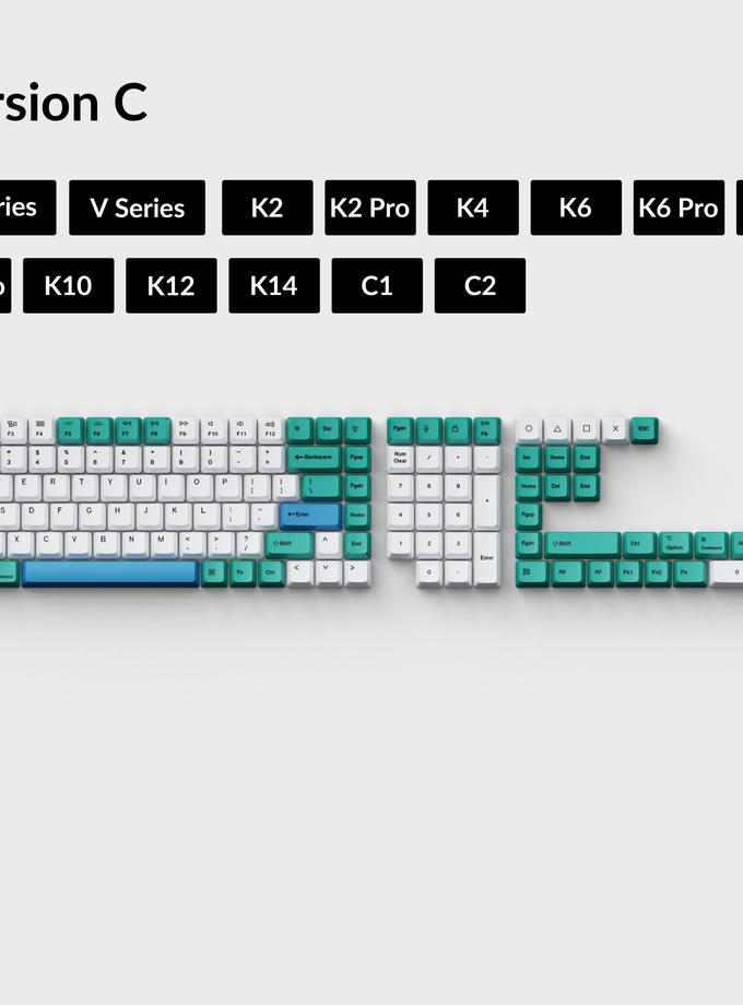 OEM Dye-Sub PBT Keycap Set - Iceberg On Sale