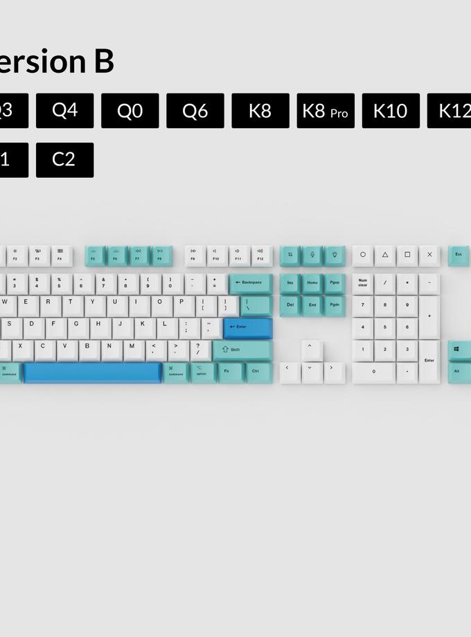 OEM Dye-Sub PBT Keycap Set - Iceberg On Sale