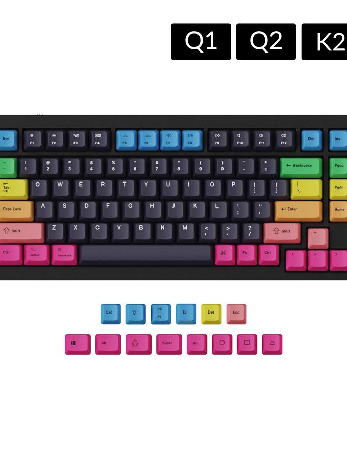 OEM Dye-Sub PBT Keycap Set - Rainbow Best Buy