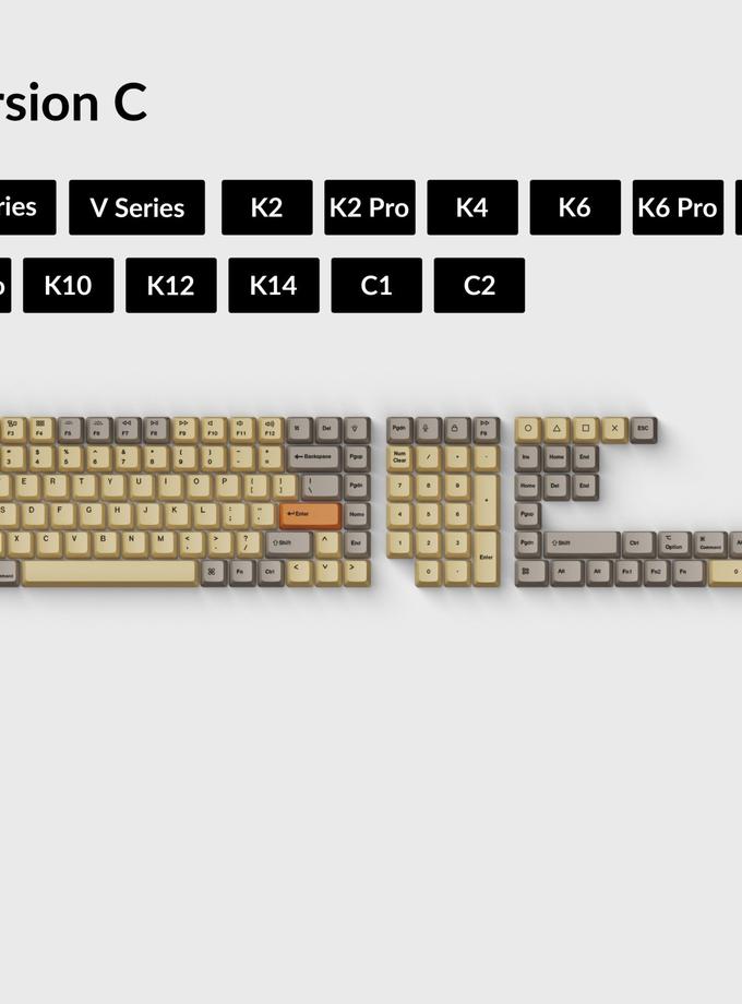 OEM Dye-Sub PBT Keycap Set - Wheat Grey Same Day Delivery