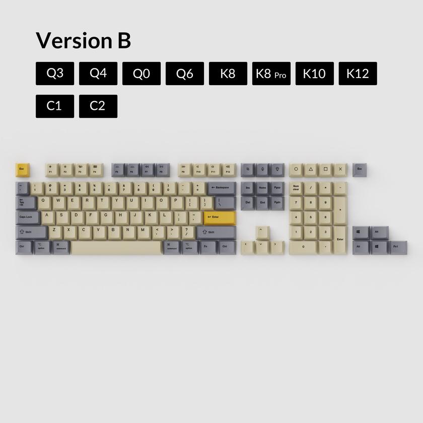 OEM Dye-Sub PBT Keycap Set - Wheat Grey Same Day Delivery