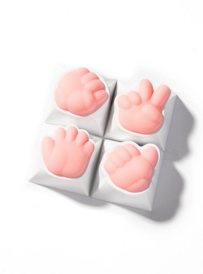 Rock Paper Scissors And Thumbs-Up Artisan Keycap Same Day Delivery